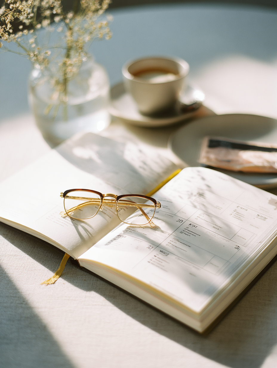 Professional reviewing quarterly tax payment documents and calendar with financial reports on desk